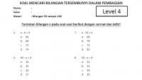 Soal Mencari Bilangan n dalam Pembagian Kelas 3 SD Level 4