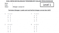 Soal Mencari Bilangan n dalam Pengurangan Kelas 2 SD Level 1 dan Kunci Jawaban