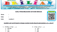 Soal Penjumlahan Satuan Massa Bimbel Brilian Lembar 4