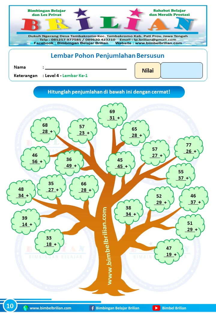 Soal Pohon Penjumlahan Bersusun