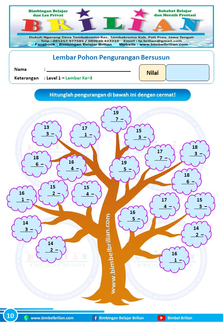 Soal Pohon Pengurangan Bersusun