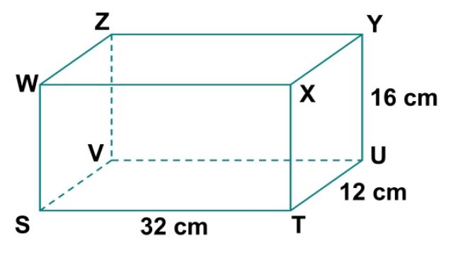 Maths worksheet showing a level 2 exercise on calculating the surface area of a rectangular prism