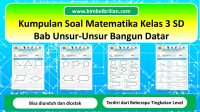 Kumpulan Soal Unsur-Unsur Bangun Datar Kelas 3 SD