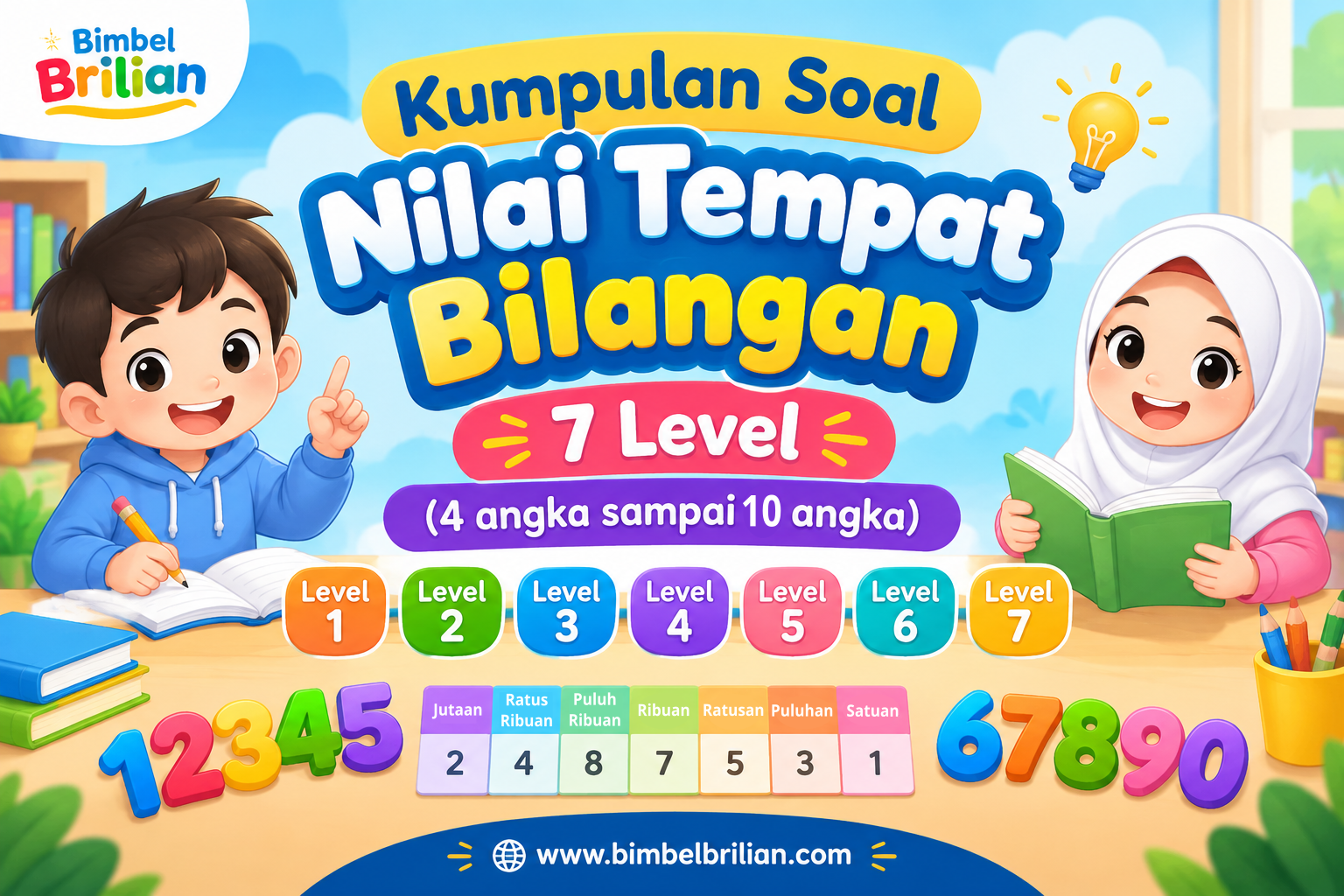 Kumpulan Soal Nilai Tempat Bilangan 4 Angka sampai 10 Angka